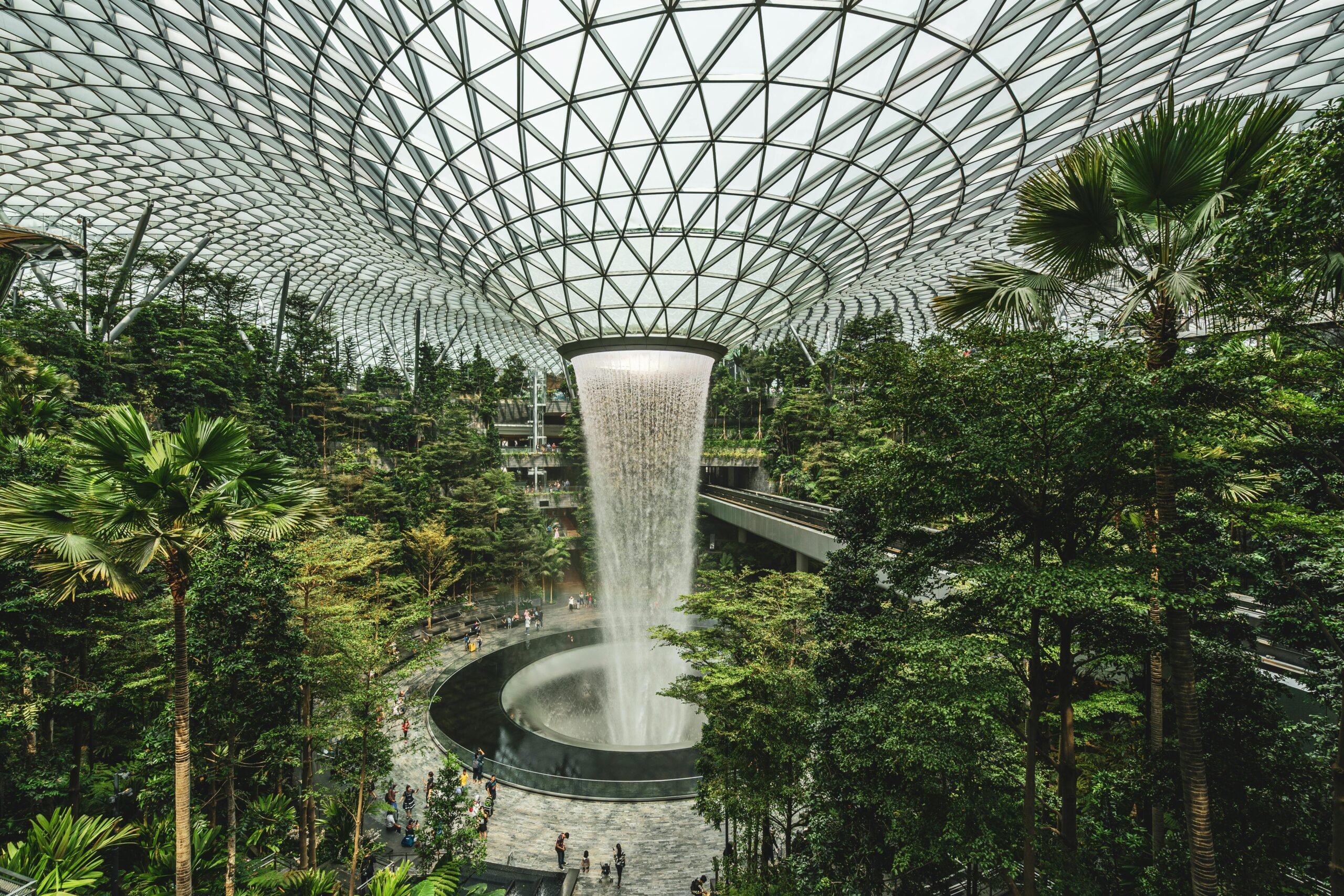 Singapore Changi Airport Jewel indoor waterfall